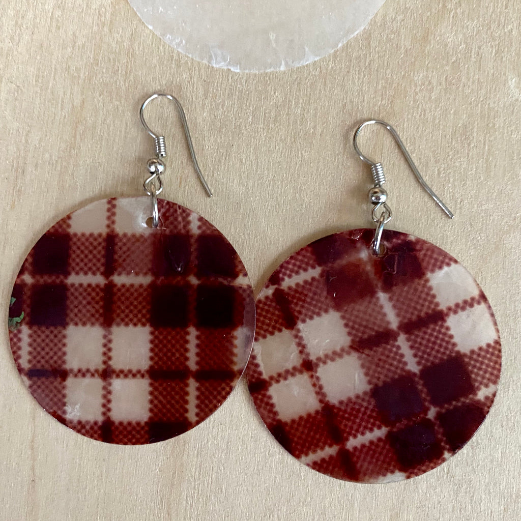 Big Red and Black Checkered Flannel Pattern Christmas Star Dangle Stud  Earrings, Holiday Winter Christmas Tree Statement Jewelry - Etsy